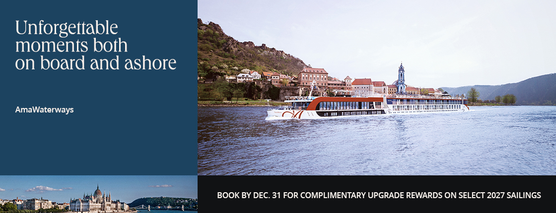 Unforgettable moments both on board and ashore with AmaWaterways. Book by Dec. 31 for complimentary upgrade rewards on select 2027 sailings.